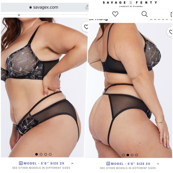 Savage X Fenty Dear Diary Undies; 1X - Picture 2 of 8